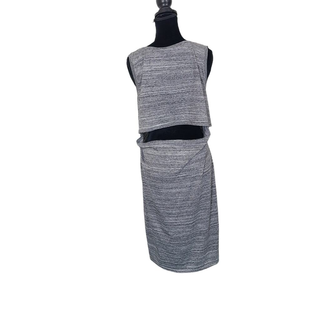 Fabletics Open Back Athletic Dress Gray Midi Tenniscore Athleisure Clean Girl  L - Picture 3 of 11
